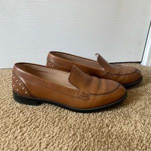 TOD’S studded tan loafers